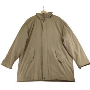 Vintage London‎ Fog Trench Coat Faux Suede Jacket Men's Size Large Tan Beige